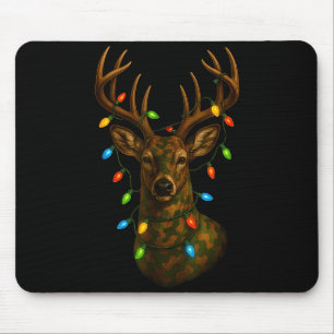Camo Hunting Reindeer Deer Christmas Holiday Xmas Mouse Pad