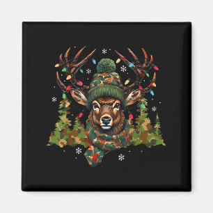 Camo Hunting Reindeer Deer Xmas Lights Christmas H Magnet