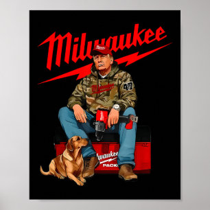 Camo Hunting Season Hand Drill Dog Hunt  Poster
