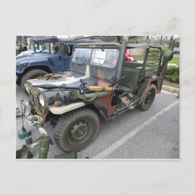 Camo Jeep Postcard (Front)