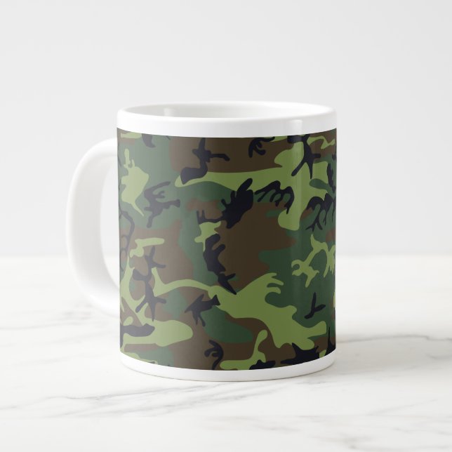 Camo Large Coffee Mug (Front Left)