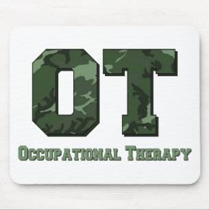 camo letters dark green mouse pad