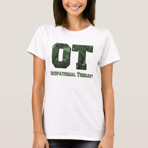 camo letters dark green T-Shirt