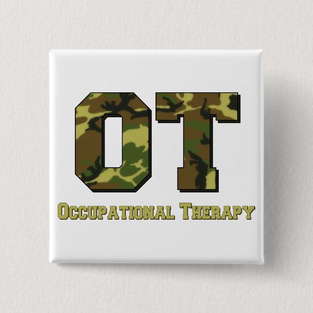 camo letters green 15 cm square badge (Front)