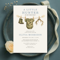 Camo Little Hunter Clothesline Boy Baby Shower