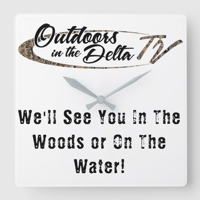 Camo logo square wall clock (Front)