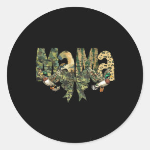 Camo Mama Camouflage Hunting  Classic Round Sticker