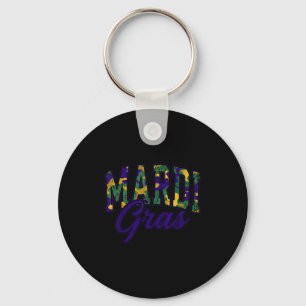 Camo Mardi Gras Hunting Buck Key Ring
