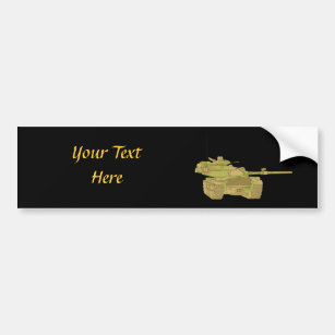 Camo Military Tank Design Bumper Sticker