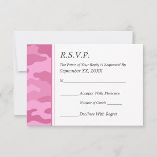 Camo Military Wedding RSVP