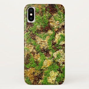 Camo Moss Rust Aged Grunge Old Texture iPhone X Case