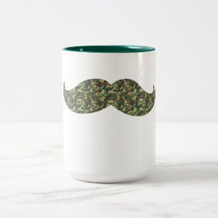 Camo Moustache coffee mug funny best black moustac