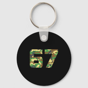 Camo Number 6 7 Funny Meme Costume Six Seven Hunte Key Ring