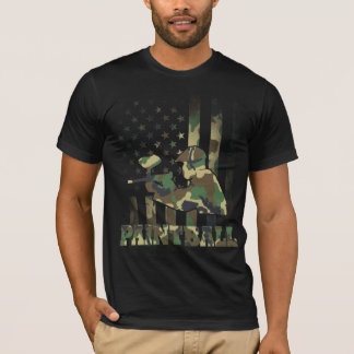 Camo Paintball Flag Shirt for Tactical Game Fans	