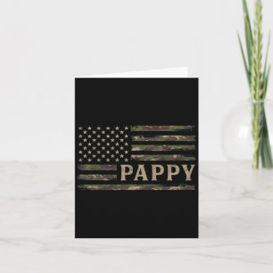 Camo Pappy Camourflage Usa Flag Fathers Day Card