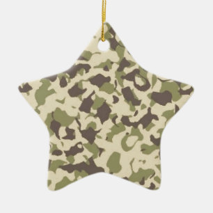 Camo Pattern Ceramic Tree Decoration