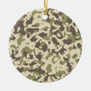 Camo Pattern Ceramic Tree Decoration