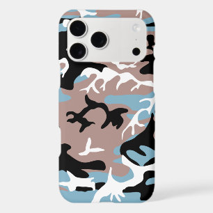 Camo Pattern - Grayish Red White Blue Black