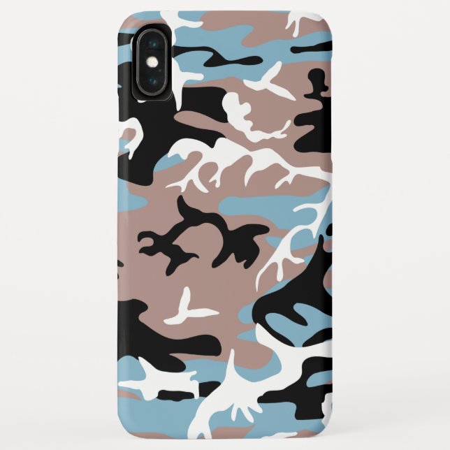 Camo Pattern - Grayish Red White Blue Black Case-Mate iPhone Case (Back)