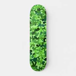 Camo Pattern - Green Blue Black Skateboard