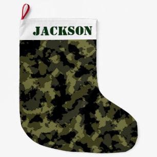Camo Pattern Large Christmas Stocking