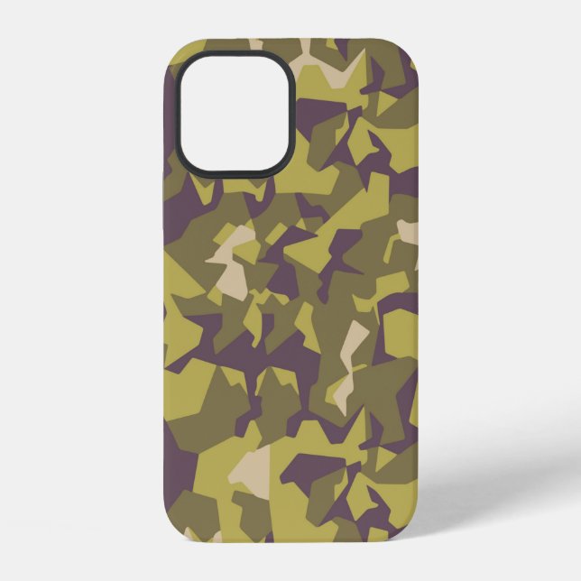 Camo pattern light khaki iPhone case (Back)