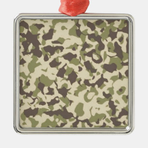 Camo Pattern Metal Tree Decoration