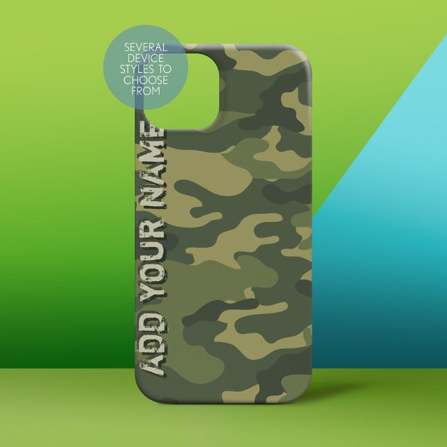 Camo Pattern - Personalise with Your Name (Personalized Phone Case)