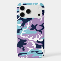 Camo Pattern - Purple Navy Blue White