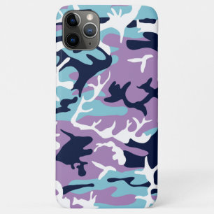 Camo Pattern - Purple Navy Blue White Case-Mate iPhone Case
