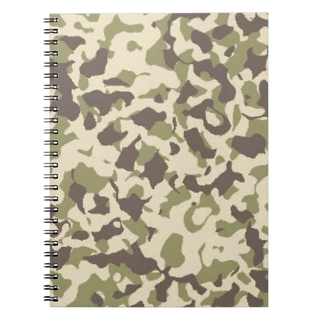 Camo Pattern Spiral Notebook (Front)