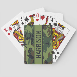 Camo Personalised Playing Cards