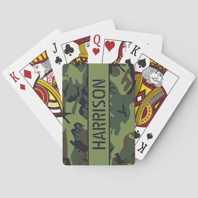Camo Personalised Playing Cards (Creator Uploaded)