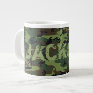 Camo Personalized Large Coffee Mug