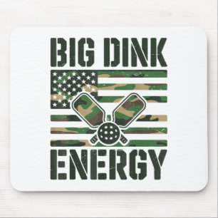 Camo pickleball big dink energy dad funny american mouse pad