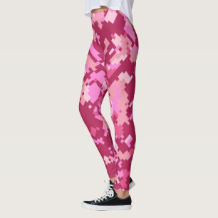 Camo   Pink Pixel Camouflage Leggings