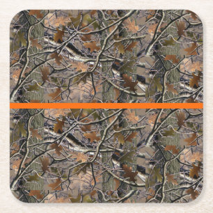 Camo Poker Coasters! Great Gift and Trending! Camo Square Paper Coaster