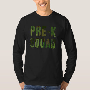 Camo Pre School Squad Teacher Hello Pre K Vintage T-Shirt