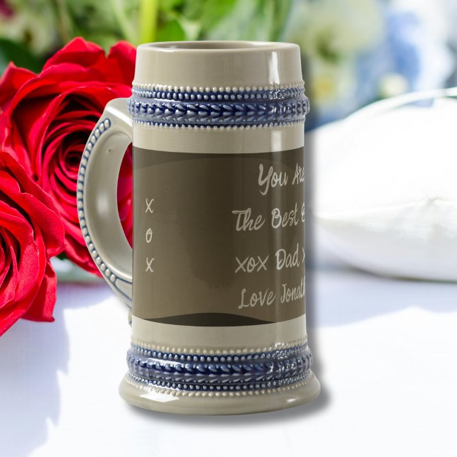 Camo Print Best Dad Ever Script Name Classic Cool Beer Stein (Camo Print Best Dad Ever Script Name Classic Cool Beer Stein.)