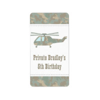 Camo Print Helicopter Army Boys Birthday Party