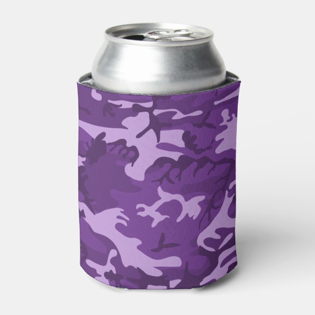 Camo Purple Can Cooler (Can Front)