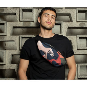 Camo Retro Military Modern Monogram Bum Bags