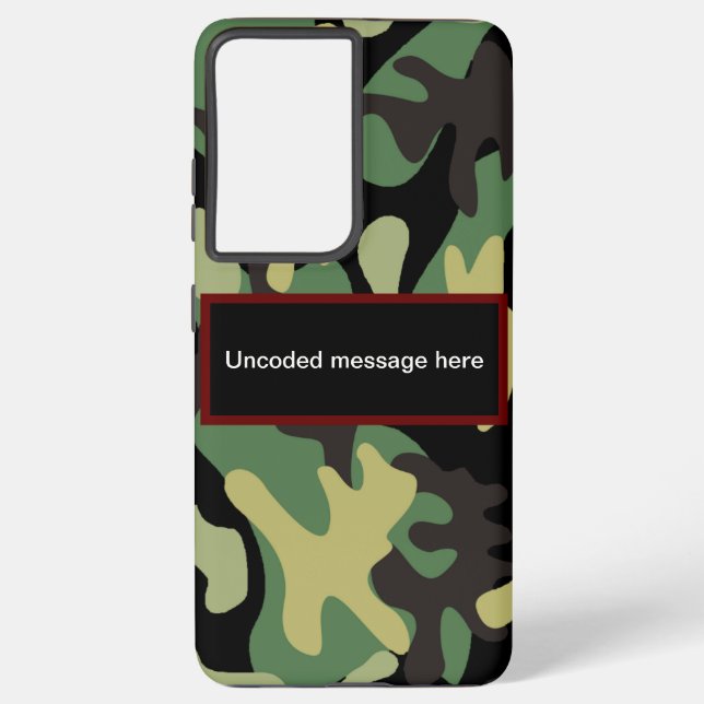 Camo Samsung Galaxy S21 Ultra Case (Back)
