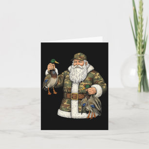 Camo Santa Mallard Duck Hunting Christmas Hunter G Card