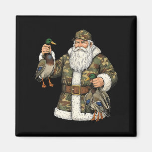 Camo Santa Mallard Duck Hunting Christmas Hunter G Magnet