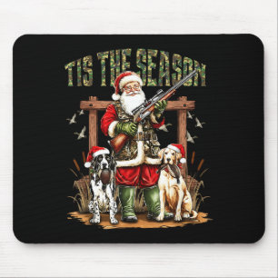 Camo Santa Tis The Season Hunter Christmas Hunting Mouse Pad