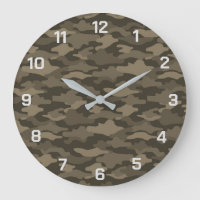 CAMO SEPIA ACRYLIC WALL CLOCK