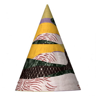 Camo Shapes: Vivid Collage Montage. Party Hat