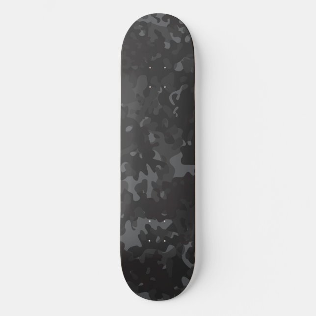 Camo Skateboard Black Gray (Front)
