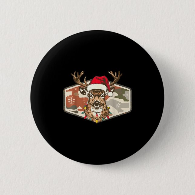 Camo Southern Local Boy Christmas Deer Hunting Xma 6 Cm Round Badge (Front)